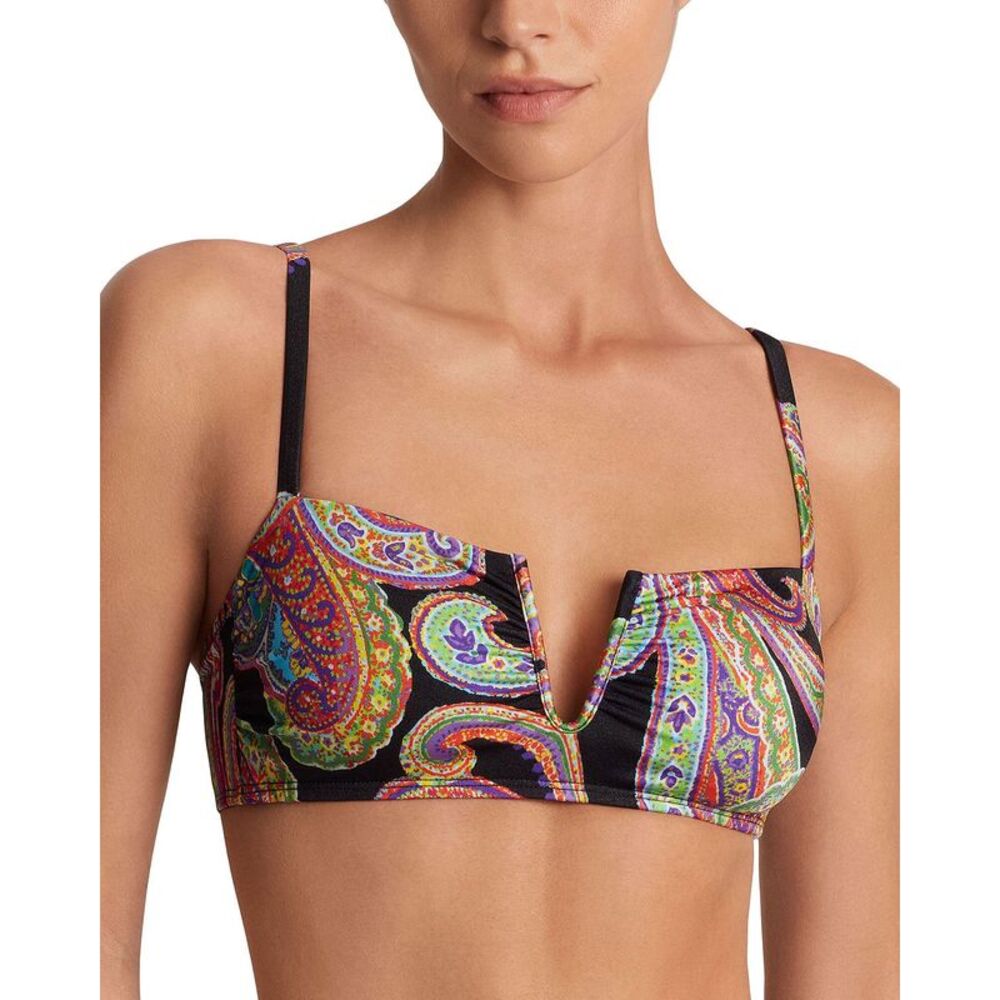 Lauren Ralph Lauren Womens Paisley U-Wire Bikini Top 6 Multi - NWT